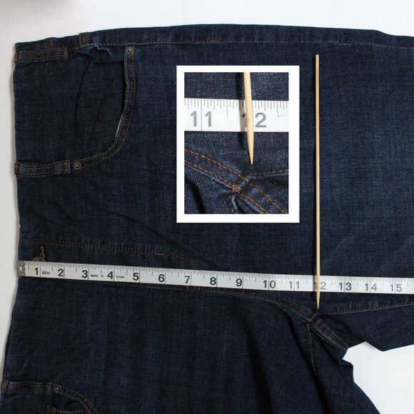 Time and Tru XL 16-18 Dark Wash Pull On Denim Blue Jean Capri Pants - Picture 5 of 8